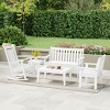 WestinTrends Malibu 5-Piece HDPE Outdoor Patio Furniture Couch and Rocking Chair Set - 2 of 4