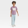Girls' Short Sleeve Oversized London Graphic T-Shirt - Cat & Jack™ Purple - 4 of 4