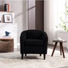 CAVINAS Modern Barrel Chair, Living Room Accent Chair, Decorative Armchair with Thick Cushions and Pillows, Comfy Single Sofa Chair with Wooden Legs - 3 of 4