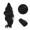 Unique Bargains Women's Nature Long Hair Ponytail Wig Clip 21.65inch Black 1 Pc - 4 of 4