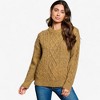 Amaryllis Women's Cable Knit Sweater Crewneck Long Sleeves Ribbed Hem Relaxed Fit Cozy Pullover for Everyday Casual Wear - 2 of 4