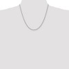 Black Bow Jewelry 2.75mm, 14k White Gold, Handmade Solid Rope Chain Necklace - 2 of 4
