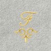 Linum Home Textiles 100% Turkish Cotton MONICA Gold Thread 2PC Embellished Washcloth Set - 3 of 3
