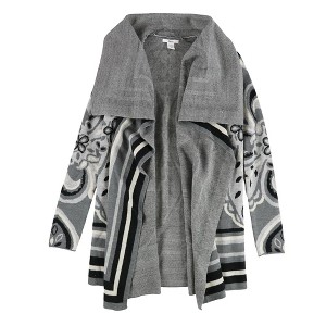 bar III Womens Jacquard Cardigan Sweater - 1 of 2