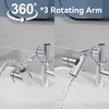 RainBath  Chrome Bathroom Sink Faucet with Spray Function and Temperature Display for Anti-Skid Switch and Hot & Cold and 360° Rotary - 2 of 4