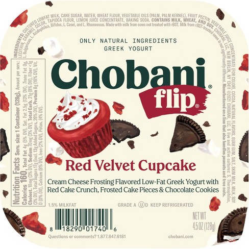 Chobani Flip Red Velvet Greek Yogurt - 4.5oz : Target