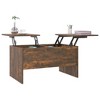 vidaXL Coffee Table Smoked Oak 31.5"x19.7"x16.7" Engineered Wood - 4 of 4