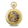 Black Bow Jewelry Charles Hubert IP-pltd Stnlss Open Face Dual Time Pocket Watch - 2 of 4