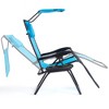 Tangkula Recling Zero Gravity Chair with Drink Tray & Sunshade, Blue - 3 of 4