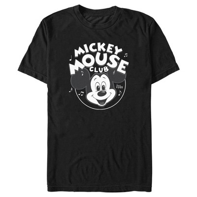 Men's Disney Mickey Mouse Club Black And White T-shirt - Black - X ...
