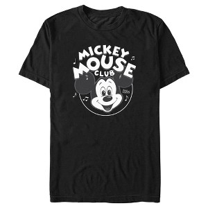 Men's Disney Mickey Mouse Club Black and White T-Shirt - 1 of 4