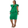 L I V D Women's Onyx Neoprene Peplum Dress - 2 of 3