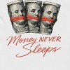 Rerun Island Men's Money Never Sleeps Short Sleeve Graphic Cotton T-Shirt - White XXL - 2 of 4
