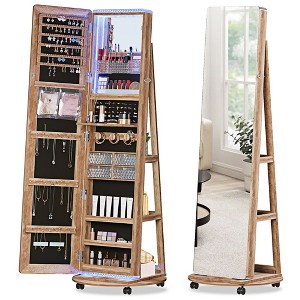 Fredees 21.65'' Wide Freestanding Jewelry Armoire,White - 1 of 4
