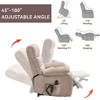 FONTOI Large Size Accent Chair with Side Pockets, Recliner Chair with Comfortable Pillow Back&Armrests, Beige, 37"*42.51"*40.55" - 4 of 4