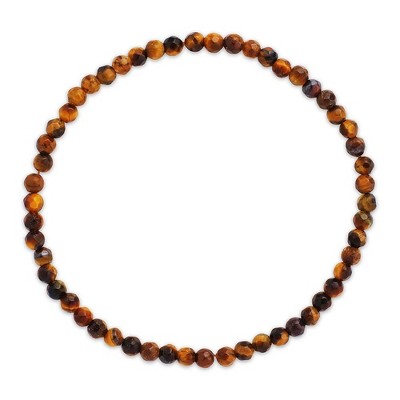 SHINE by Sterling Forever Tiger's Eye Beaded Stretch Bracelet