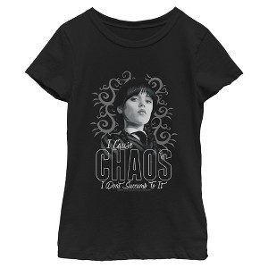 Girls Wednesday Don't Succumb To Chaos T Shirt - 1 of 4