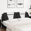 vidaXL Headboard Cushion Bedroom Upholstered Pillow Back Headboard Faux Leather - Black and White 76" - 3 of 4