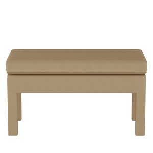 Upholstered Bench in Linen Sandstone Brown - Threshold , Brown Brown