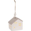 Pavilion Gift Company - Mom - 3.75" LED Lit Hanging Porcelain House - Decorative Objects - 3 of 4