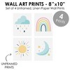 Big Dot Of Happiness Twinkle Twinkle Little Star - Unframed Moon & Cloud  Nursery And Kids Room Linen Paper Wall Art - Set Of 4 Artisms - 8 X 10  Inches : Target