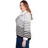 Alfred Dunner Women's Ombre Stripe Two In One Sweater - 4 of 4