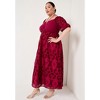 June + Vie by Roaman's Women's Plus Size Eyelet Puff Sleeve Peasant Dress - 4 of 4