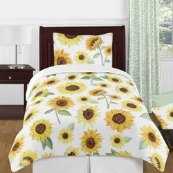 4pc Twin Sweet Jojo Designs Sunflower Bedding Set - Sweet Jojo Designs