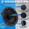 Pyle PDIC8LT 8" In-Wall / In-Ceiling Speaker with 70V Transformer, Magnetic Grill, 600W MAX Power – Black - 3 of 4