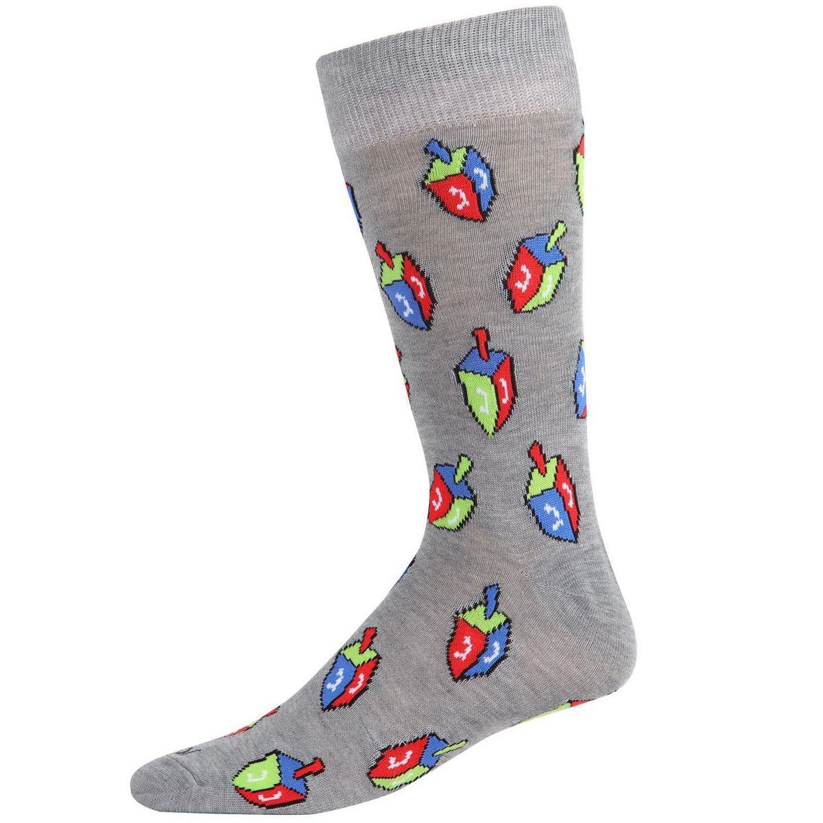 Memoi Men's Colorful Hanukkah Dreidel Novelty Crew Socks - thumbnail 5