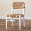 bali & pari Talli Paper Loom and Mahogany Wood Dining Chair Brown/White - 2 of 4