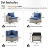 Outdoor Sectional Sofa Patio Furniture Sets with Thickened Cushions - 2 of 4