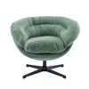 Grungis Chenille Accent Chair with Metal Base Frame,Modern Swivel Chair with Removable Cushion,Office Chair for Bedroom,Reading Room - 4 of 4