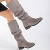 Maribel - Gray Suede Slouchy Boots | Prologue Shoes - 3 of 3