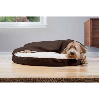 Orthopedic Round Cuddle Nest Snuggery Burrow Blanket Pet Bed for Dogs & Cats Furhaven Pet Dog Bed Available in Multiple Colors & Styles 