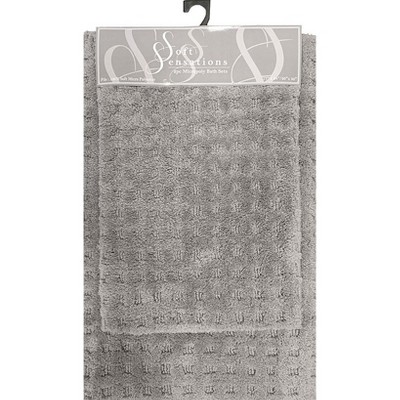 The Lakeside Collection 2-Pc. Soft Sensations Waffle Micropoly Bath Set