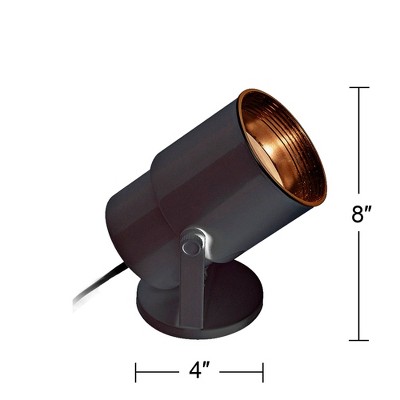 Black Adjustable Metal Indoor Uplighting Accent Spotlights Set