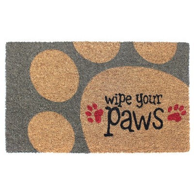 Tufted Wipe Your Paws Doormat Red - Raj