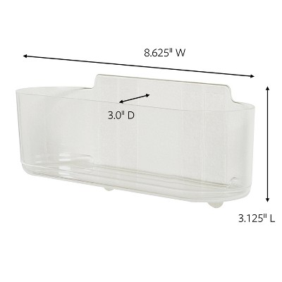 Large Clear Plastic Collapsible Wall Organizer with Strips