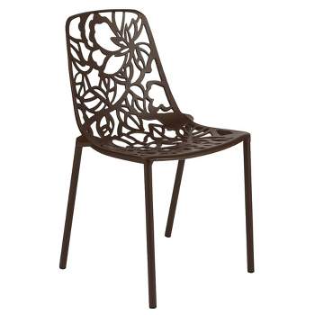 LeisureMod Devon Modern Aluminum Outdoor Stackable Dining Chair