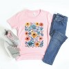 The Juniper Shop Watercolor Daisy Garden Youth Short Sleeve Tee - S - Pink - 3 of 4