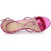 Allegra K Women's Open Toe Rhinestone Knot Strap Stiletto Heels Sandals - 4 of 4