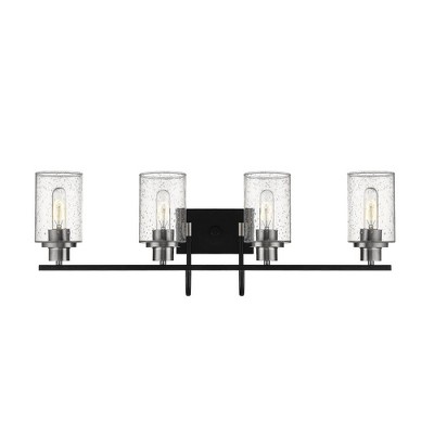 Millennium Lighting Clifton 4 - Light Vanity in  Matte Black/Brushed Nickel