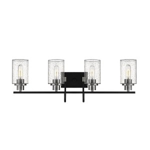 Millennium Lighting Clifton 4 - Light Vanity in  Matte Black/Brushed Nickel - 1 of 1