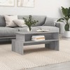 vidaXL Coffee Table Black Engineered wood 35.4 x 21.7 x 16.7 in - 2 of 4