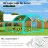XBRIGH Large Metal Chicken Coop Walk-in Poultry Cage Chicken Run Pen Duck House with Waterproof and Anti-Ultraviolet for Outdoor Farm Use Spire Roof - 3 of 4