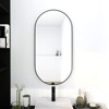 SEVOBAL Bathroom Vanity Mirrors Sturdy Aluminum Framed Mirror Sturdy with Reflection Enhancement Non-Deformation, Black, 17.7"*35.4"*1.2" - 2 of 4