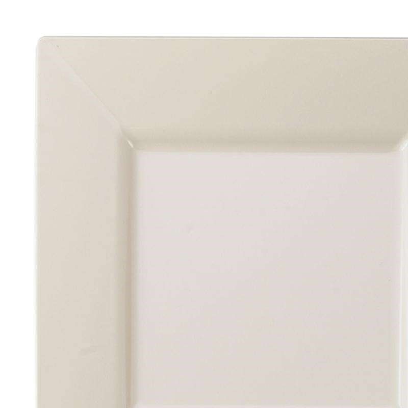 Smarty Had A Party 6.5" Ivory Square Plastic Cake Plates (120 Plates), 2 of 5