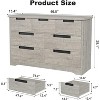 Acekool 7-Drawer Storage Dresser in Gray - Recessed Handles Design for Bedroom Nursery Hallway Organization - 2 of 4