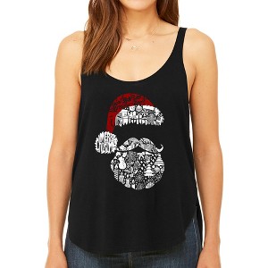 LA Pop Art Santa Pics - Women's Premium Word Art Flowy Tank Top - 1 of 4